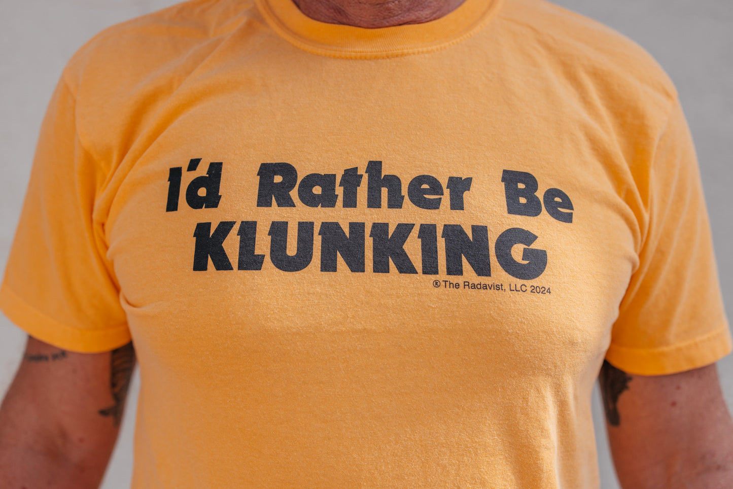 T-Shirt - I'd Rather Be Klunking - Obsidian and Sunset