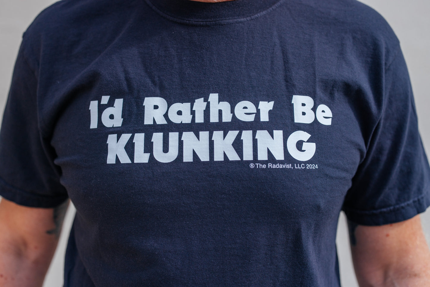 T-Shirt - I'd Rather Be Klunking - Obsidian and Sunset