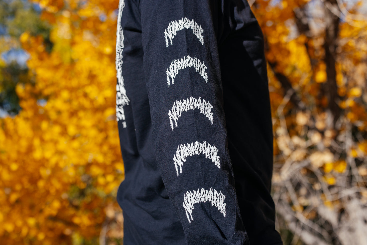 T-Shirt - Long Sleeve - Necronomicog Nature is Metal - Black