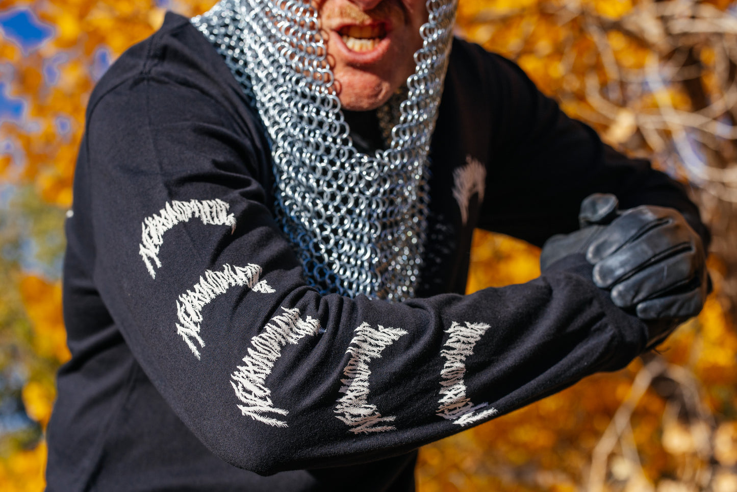 T-Shirt - Long Sleeve - Necronomicog Nature is Metal - Black