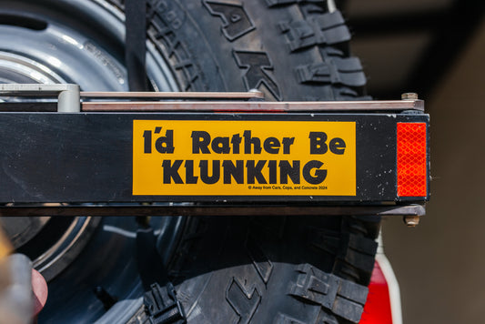 Sticker - I'd Rather Be Klunking - Gold